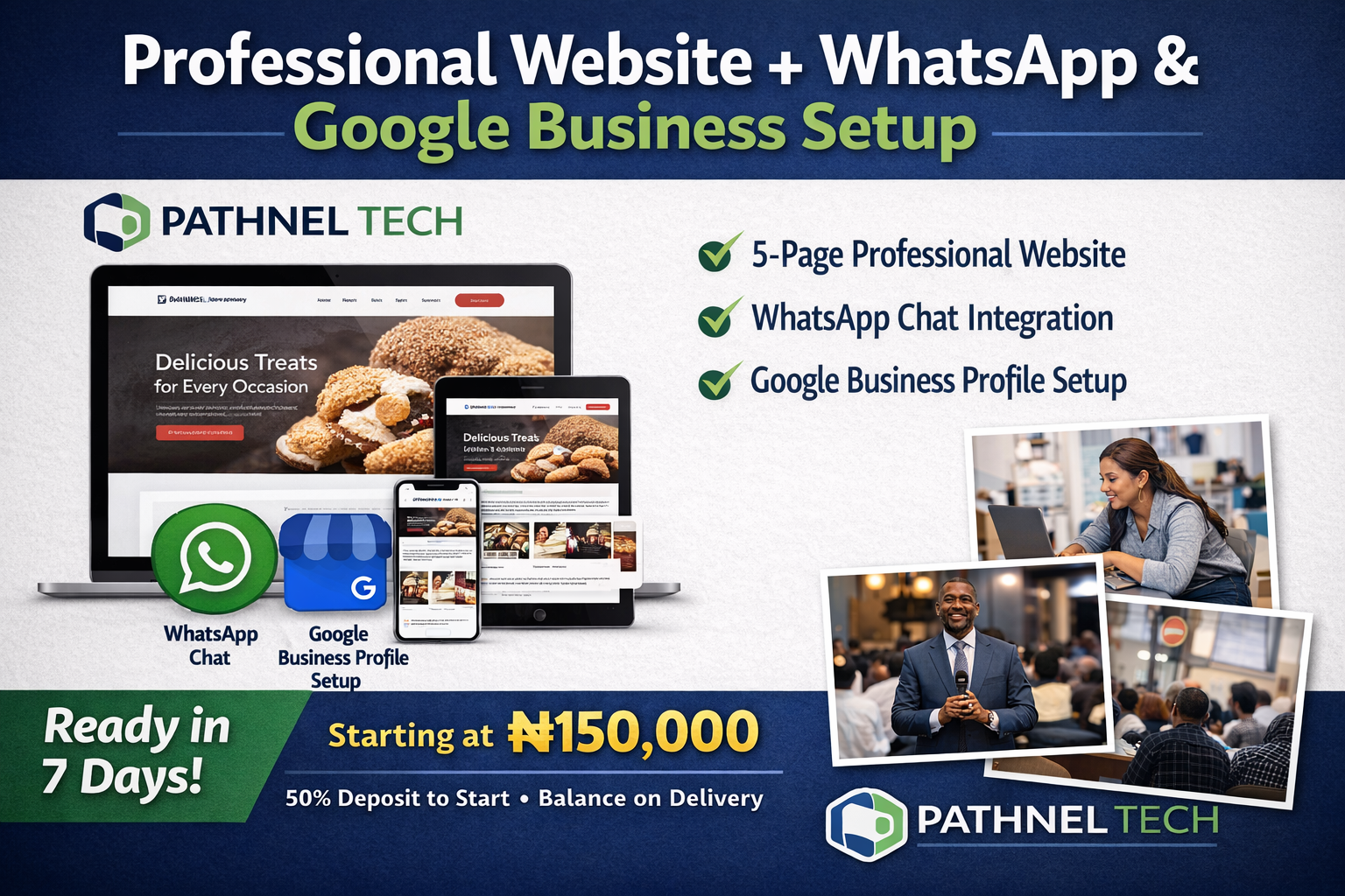 Professional Website Design + WhatsApp & Google Business Setup for Businesses, Churches, and Schools